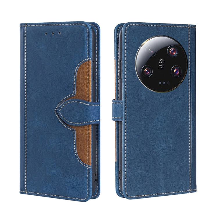 For Xiaomi 13 Ultra 5G Skin Feel Magnetic Buckle Leather Phone Case(Blue) - free shipping - PMC TechLife - Order now!