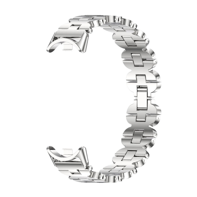 For Xiaomi Mi Band 8 / 9 / 9 NFC Mijobs Bone Chain Stainless Steel Watch Band(Silver) - Watch Bands by MIJOBS | Online Shopping South Africa | PMC TechLife | Buy Now Pay Later Mobicred