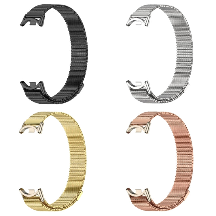 For Xiaomi Mi Band 8 / 9 / 9 NFC Mijobs Milan Magnetic Metal Stainless Steel Watch Band(Rose Gold+Light Gold) - Watch Bands by MIJOBS | Online Shopping South Africa | PMC TechLife | Buy Now Pay Later Mobicred