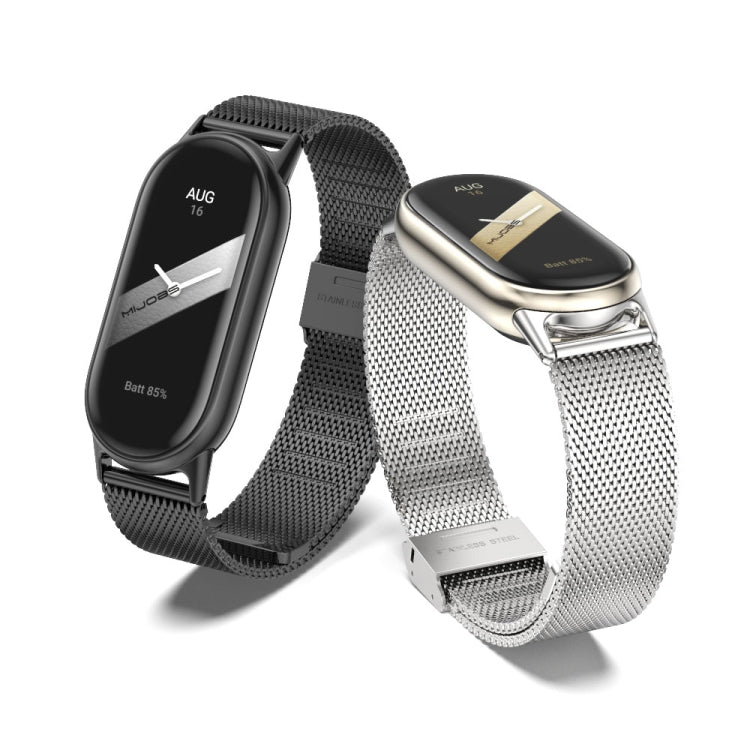 For Xiaomi Smart Band 10 / 9 / 8 Mijobs Milan Buckle Metal Stainless Steel Watch Band(Silver) - free shipping - PMC TechLife - Order now!