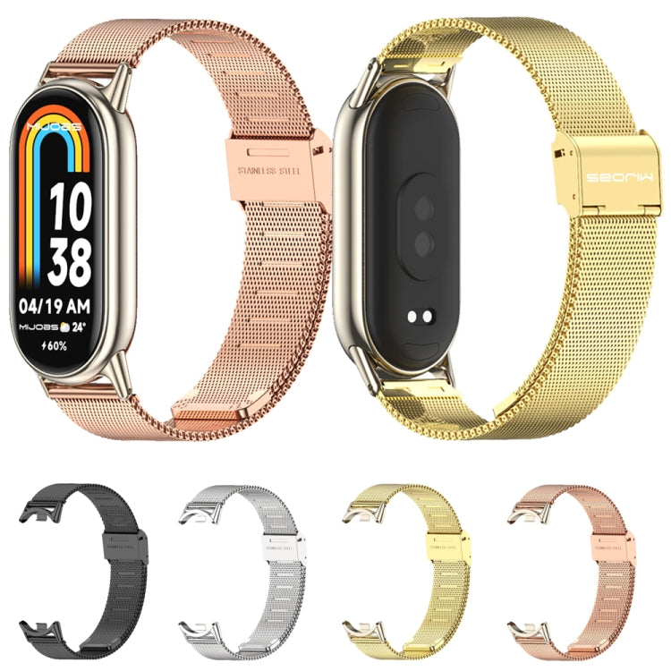 For Xiaomi Smart Band 10 / 9 / 8 Mijobs Milan Buckle Metal Stainless Steel Watch Band(Black) - free shipping - PMC TechLife - Order now!