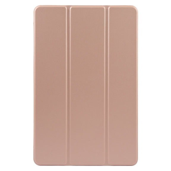 For Xiaomi Pad 6 / Pad 6 Pro Three-fold Holder Flip Tablet Leather Case(Rose Gold)