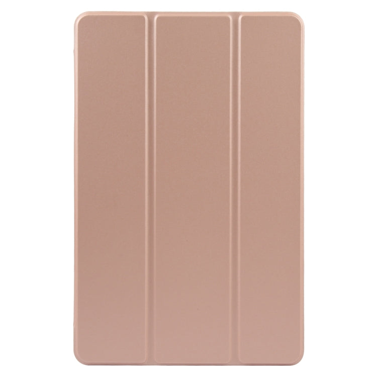 For Xiaomi Pad 6 / Pad 6 Pro Three-fold Holder Flip Tablet Leather Case(Rose Gold)