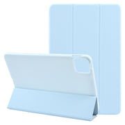 For Xiaomi Pad 6 / Pad 6 Pro Three-fold Holder Flip Tablet Leather Case(Sky Blue)