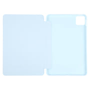 For Xiaomi Pad 6 / Pad 6 Pro Three-fold Holder Flip Tablet Leather Case(Sky Blue)