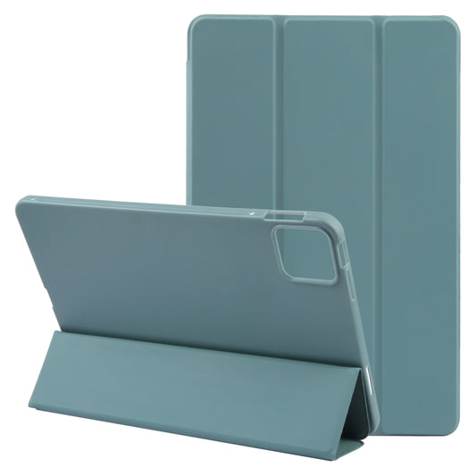 For Xiaomi Pad 6 / Pad 6 Pro Three-fold Holder Flip Tablet Leather Case(Dark Green) - free shipping - PMC Jewellery - Order now!