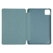 For Xiaomi Pad 6 / Pad 6 Pro Three-fold Holder Flip Tablet Leather Case(Dark Green)