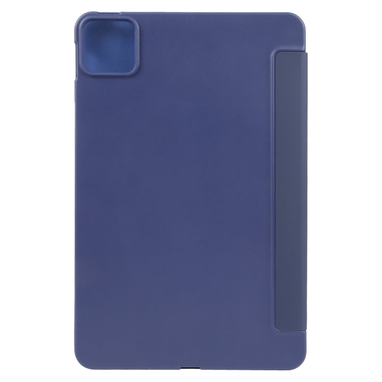For Xiaomi Pad 6 / Pad 6 Pro Three-fold Holder Flip Tablet Leather Case(Dark Blue) - free shipping - PMC TechLife - Order now!