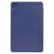For Xiaomi Pad 6 / Pad 6 Pro Three-fold Holder Flip Tablet Leather Case(Dark Blue)