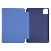 For Xiaomi Pad 6 / Pad 6 Pro Three-fold Holder Flip Tablet Leather Case(Dark Blue)