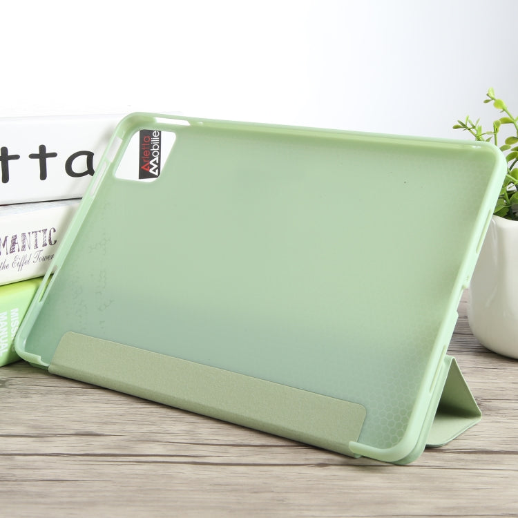 For Xiaomi Pad 6 / Pad 6 Pro Three-fold Holder Flip Tablet Leather Case(Mint Green)