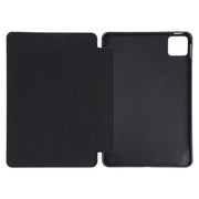 For Xiaomi Pad 6 / Pad 6 Pro Three-fold Holder Flip Tablet Leather Case(Black)