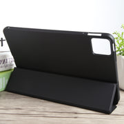 For Xiaomi Pad 6 / Pad 6 Pro Three-fold Holder Flip Tablet Leather Case(Black)