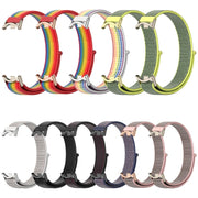 For Xiaomi Mi Band 8 / 9 / 9 NFC Mijobs Breathable Nylon Loop Watch Band(Rainbow Light Gold)
