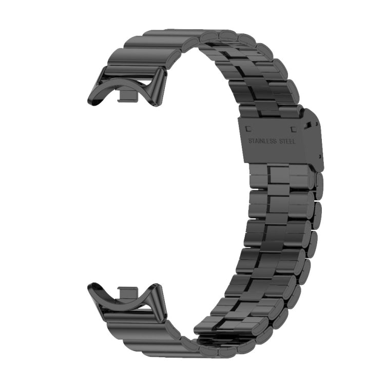 For Xiaomi Mi Band 8 / 9 / 9 NFC Mijobs Bamboo Buckle Stainless Steel Watch Band(Black) - Watch Bands by MIJOBS | Online Shopping South Africa | PMC TechLife | Buy Now Pay Later Mobicred
