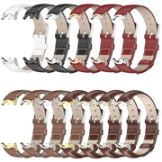 For Xiaomi Mi Band 8 / 9 / 9 NFC Mijobs Genuine Leather Watch Band(Bamboo Coffee Light Gold)