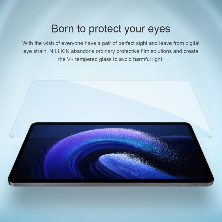 For Xiaomi Pad 6 Pro / Pad 6 NILLKIN V+ Series 0.33mm 4H Anti-blue Ray Tempered Glass Film