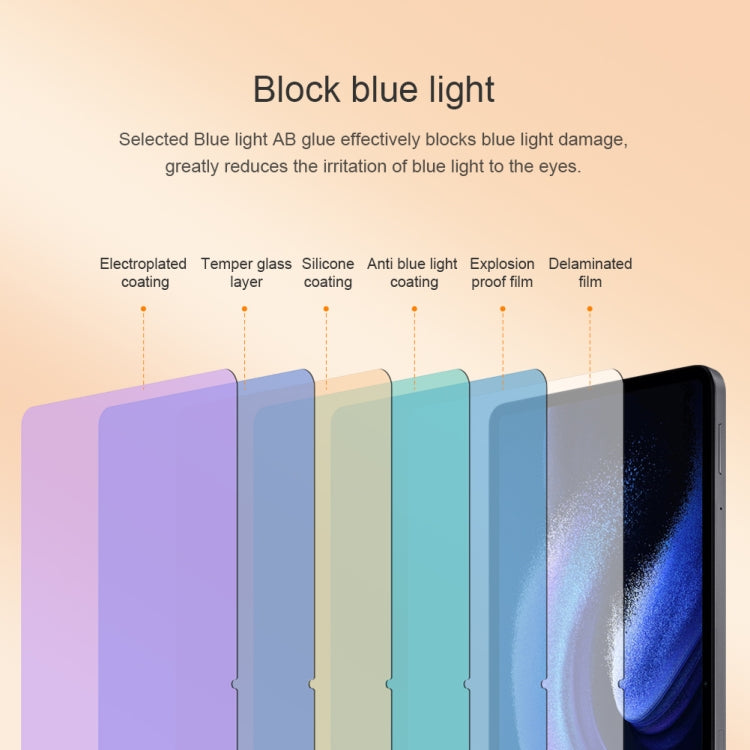 For Xiaomi Pad 6 Pro / Pad 6 NILLKIN V+ Series 0.33mm 4H Anti-blue Ray Tempered Glass Film