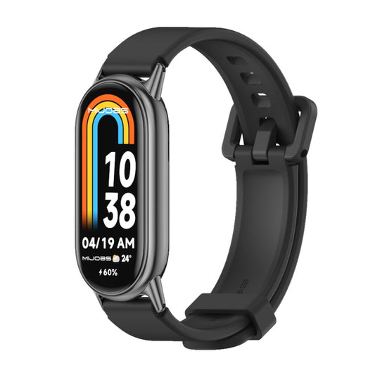 For Xiaomi Mi Band 8 / 9 / 9 NFC Mijobs Silicone Breathable Watch Band(Black) - Watch Bands by MIJOBS | Online Shopping South Africa | PMC Jewellery | Buy Now Pay Later Mobicred