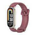 For Xiaomi Mi Band 8 / 9 / 9 NFC Mijobs Silicone Breathable Watch Band(Wine Red+Light Gold) - Watch Bands by MIJOBS | Online Shopping South Africa | PMC TechLife | Buy Now Pay Later Mobicred