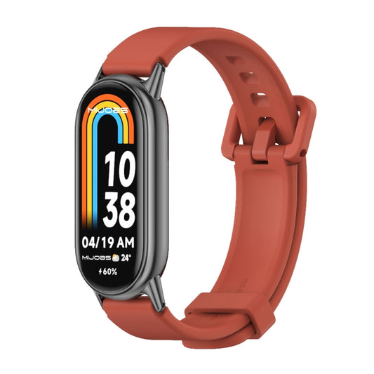For Xiaomi Mi Band 8 / 9 / 9 NFC Mijobs Silicone Breathable Watch Band(Orange+Black) - Watch Bands by MIJOBS | Online Shopping South Africa | PMC Jewellery | Buy Now Pay Later Mobicred