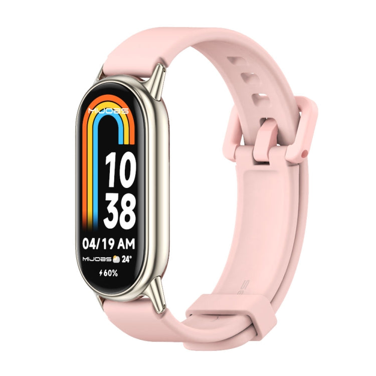 For Xiaomi Mi Band 8 / 9 / 9 NFC Mijobs Silicone Breathable Watch Band(Pink Light Gold) - Watch Bands by MIJOBS | Online Shopping South Africa | PMC TechLife | Buy Now Pay Later Mobicred