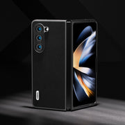 For Samsung Galaxy Z Fold5 ABEEL Genuine Leather Luolai Series Phone Case(Black)