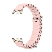 For Xiaomi Mi Band 8 / 9 / 9 NFC Mijobs Marine Silicone Breathable Watch Band(Pink Light Gold)