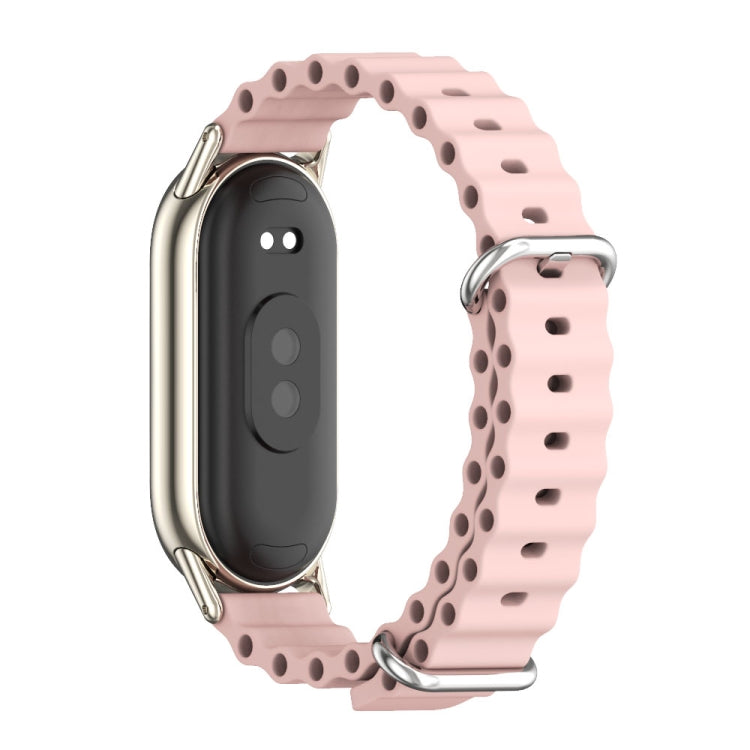 For Xiaomi Mi Band 8 / 9 / 9 NFC Mijobs Marine Silicone Breathable Watch Band(Pink Light Gold) - Watch Bands by MIJOBS | Online Shopping South Africa | PMC TechLife | Buy Now Pay Later Mobicred