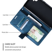 For Samsung Galaxy A04e /F04 Skin Feel Splicing Leather Phone Case(Blue)