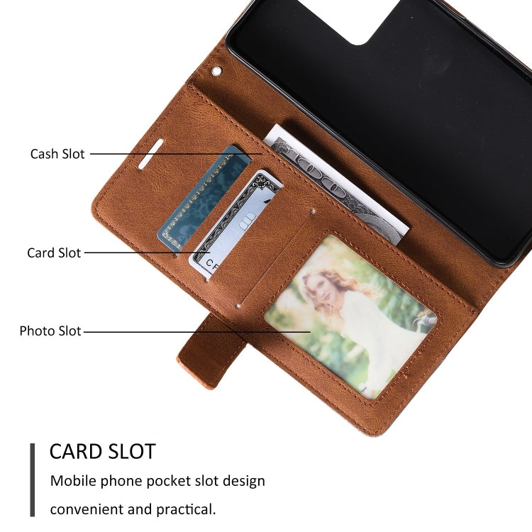 For Redmi Note 12 Pro 5G Global Skin Feel Splicing Horizontal Flip Leather Phone Case(Brown) - free shipping - PMC TechLife - Order now!