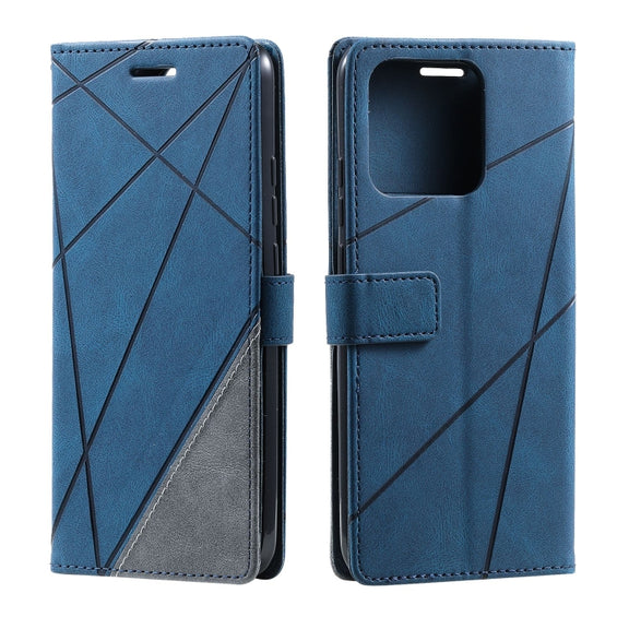 For Xiaomi 13 Skin Feel Splicing Horizontal Flip Leather Phone Case(Blue)