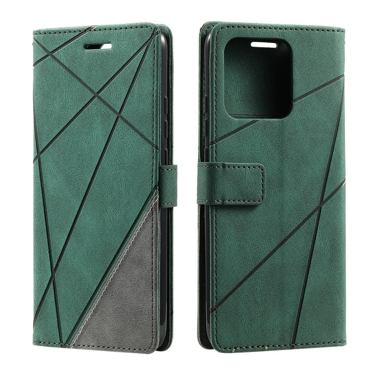 For Xiaomi 13 Pro Skin Feel Splicing Horizontal Flip Leather Phone Case(Green) - free shipping - PMC TechLife - Order now!