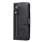 For Honor X6a Calf Texture Zipper Leather Phone Case(Black)