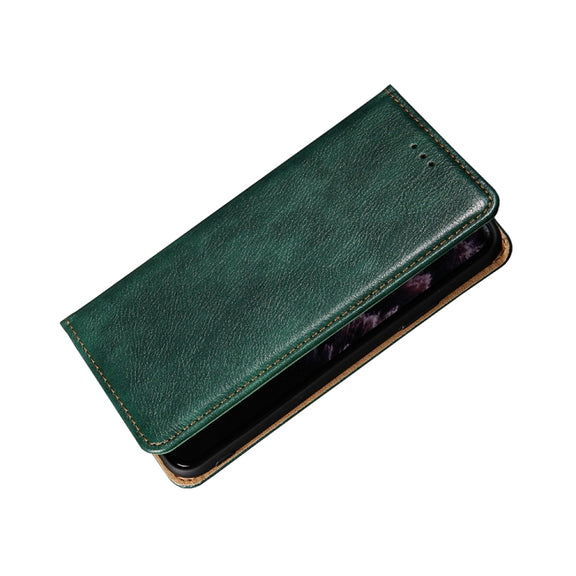 For Nokia C12 Gloss Oil Solid Color Magnetic Leather Phone Case(Brown)