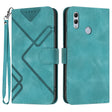 For Honor 10 Lite Line Pattern Skin Feel Leather Phone Case(Light Blue) - free shipping - PMC TechLife - Order now!