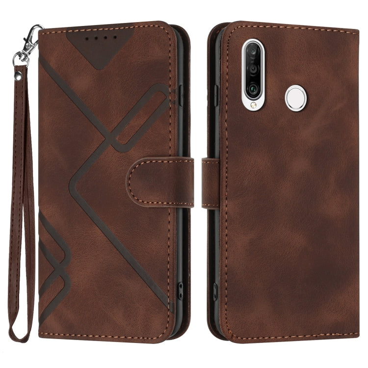 For Honor 20S Russia /20 lite Russia  Line Pattern Skin Feel Leather Phone Case(Coffee) - free shipping - PMC TechLife - Order now!