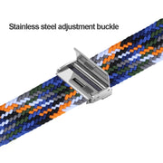 For Xiaomi Mi Band 8 Adjustable Nylon Braided Steel Buckle Watch Band(Rainbow)