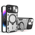 For iPhone 11 CD Texture Sliding Camshield Magnetic Holder Phone Case(Silver) - free shipping - PMC TechLife - Order now!