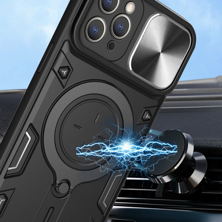 For iPhone 11 Pro CD Texture Sliding Camshield Magnetic Holder Phone Case(Pink) - free shipping - PMC TechLife - Order now!