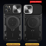 For iPhone 11 Pro CD Texture Sliding Camshield Magnetic Holder Phone Case(Black)