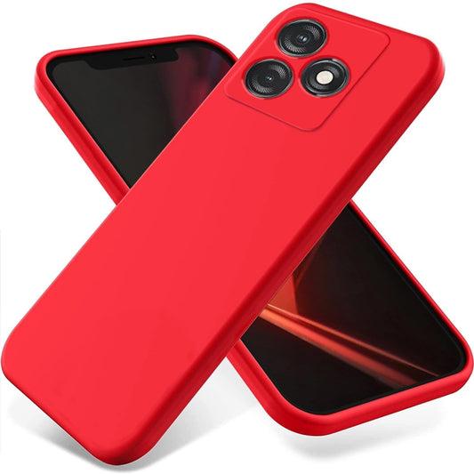 For Tecno Spark 10 4G / 10C 4G Pure Color Liquid Silicone Shockproof Phone Case(Red) - free shipping - PMC Jewellery - Order now!