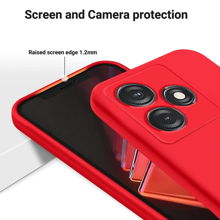 For Tecno Spark 10 4G / 10C 4G Pure Color Liquid Silicone Shockproof Phone Case(Red) - free shipping - PMC Jewellery - Order now!