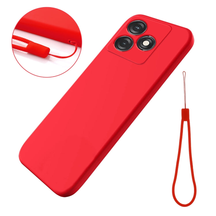 For Tecno Spark 10 4G / 10C 4G Pure Color Liquid Silicone Shockproof Phone Case(Red) - free shipping - PMC Jewellery - Order now!