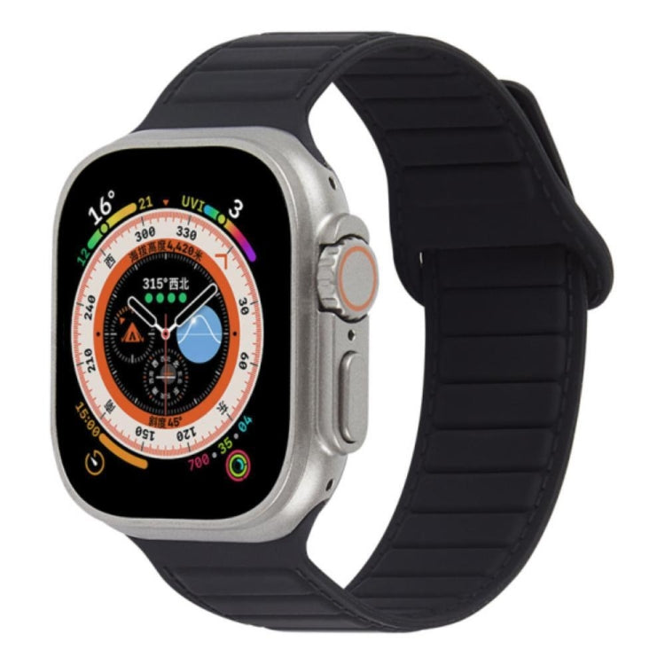 For Apple Watch 6 44mm Loop Magnetic Silicone Watch Band(Black) - Watch Bands by PMC TechLife | Online Shopping South Africa | PMC TechLife