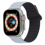 For Apple Watch 2 38mm Loop Magnetic Silicone Watch Band(Grey Black)
