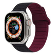 For Apple Watch 42mm Loop Magnetic Silicone Watch Band(Black Wine Red) - Watch Bands by PMC TechLife | Online Shopping South Africa | PMC TechLife