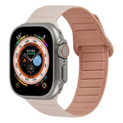 For Apple Watch 42mm Loop Magnetic Silicone Watch Band(Pink)