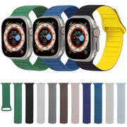 For Apple Watch 6 40mm Loop Magnetic Silicone Watch Band(Navy Blue)