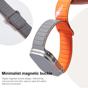 For Apple Watch 3 42mm Loop Magnetic Silicone Watch Band(Black)
